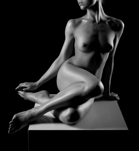 Beautiful Girl posing nude,naked - Stock Image. 